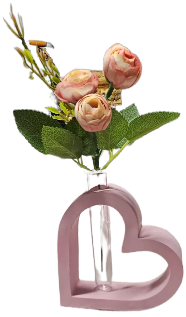 Hartvormige bloemenvaas