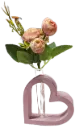Hartvormige bloemenvaas