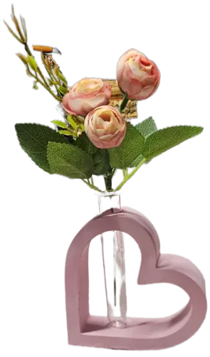 Hartvormige bloemenvaas